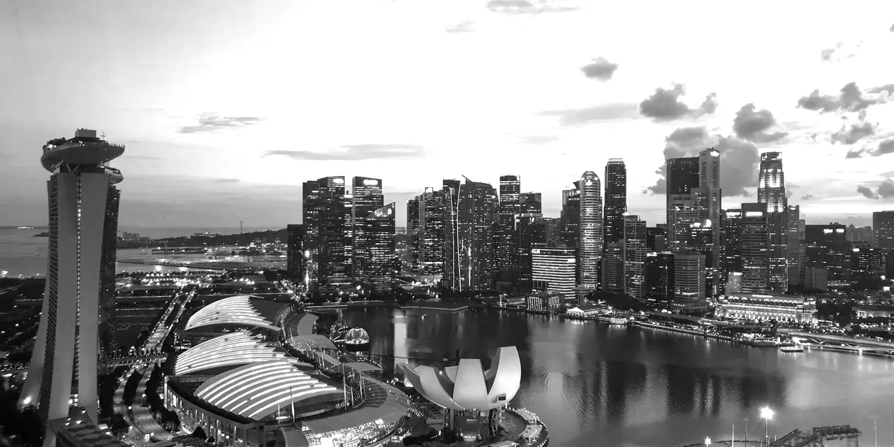 The towers of Marina Bay